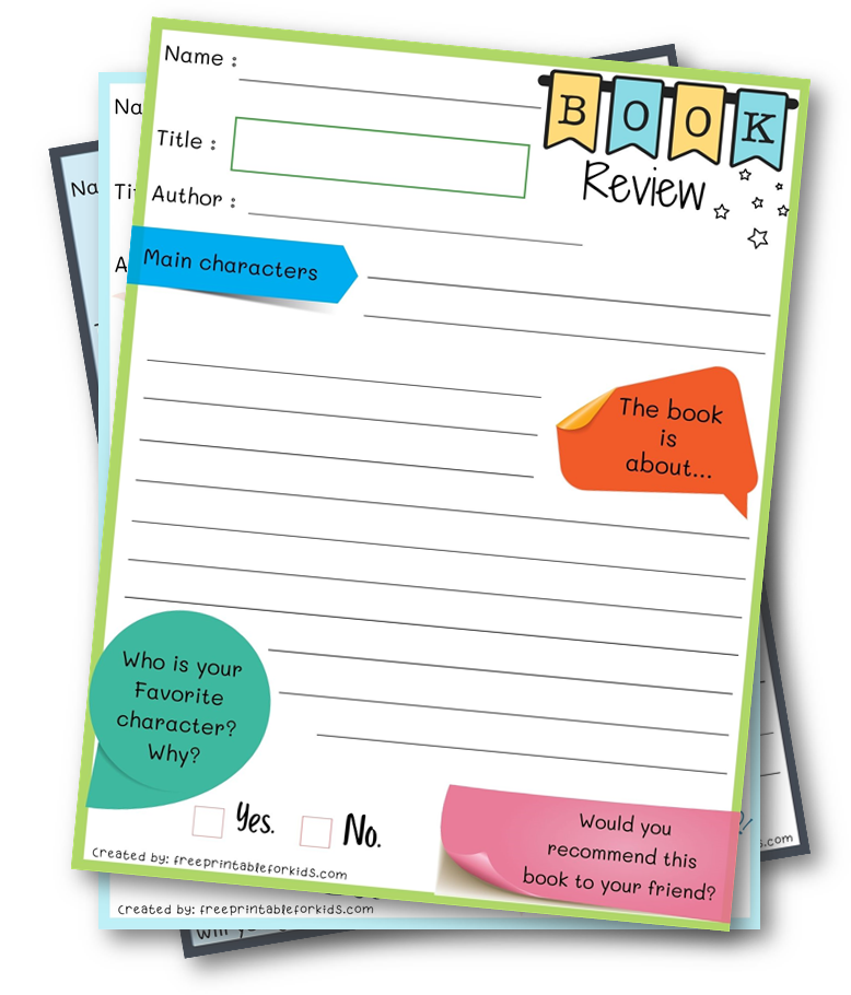 book review worksheet year 3