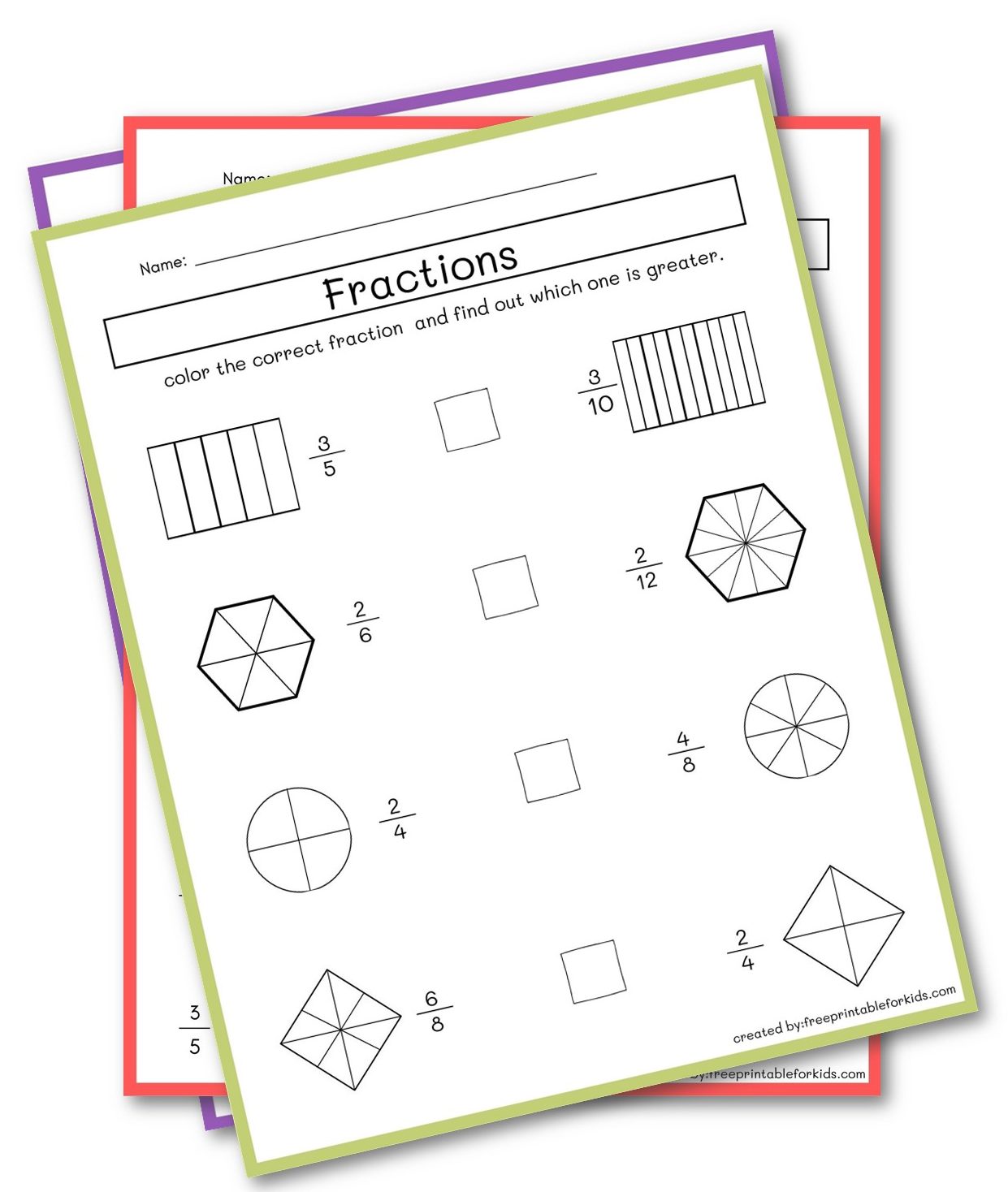 Fraction for Third Grade - Practice with FREE printable worksheets